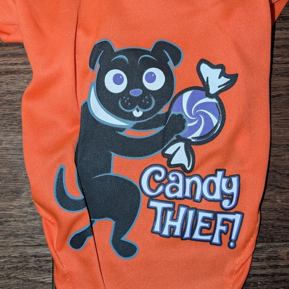 NWT Halloween Dog Costume Tee Candy Thief